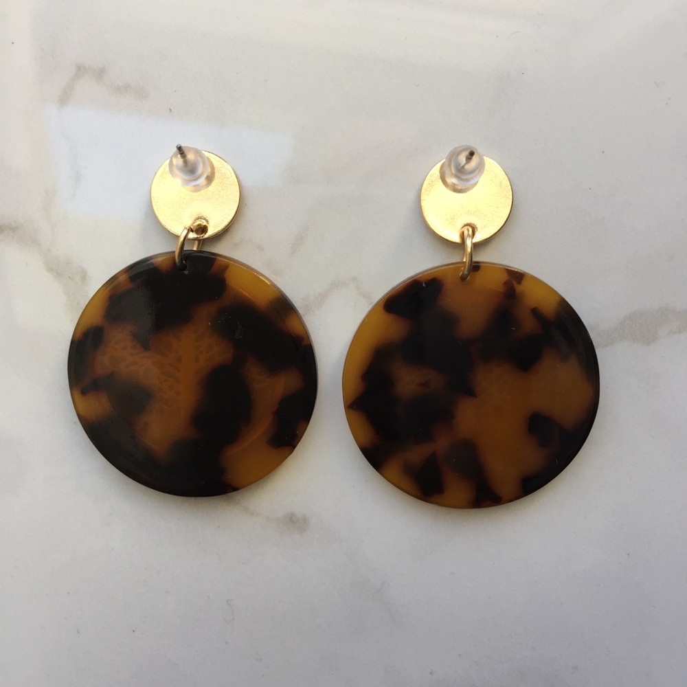 LAST ONE! Tree Of Life Acetate Tortoise Earrings - Picture 4 of 6